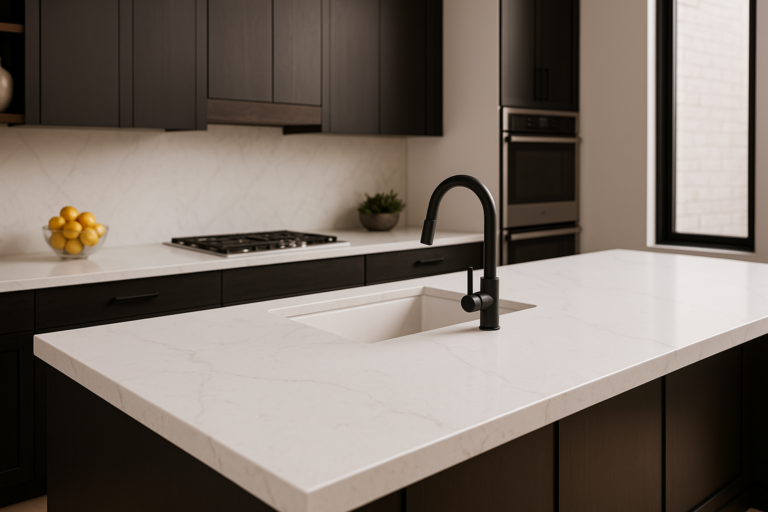 quartzo branco bancada