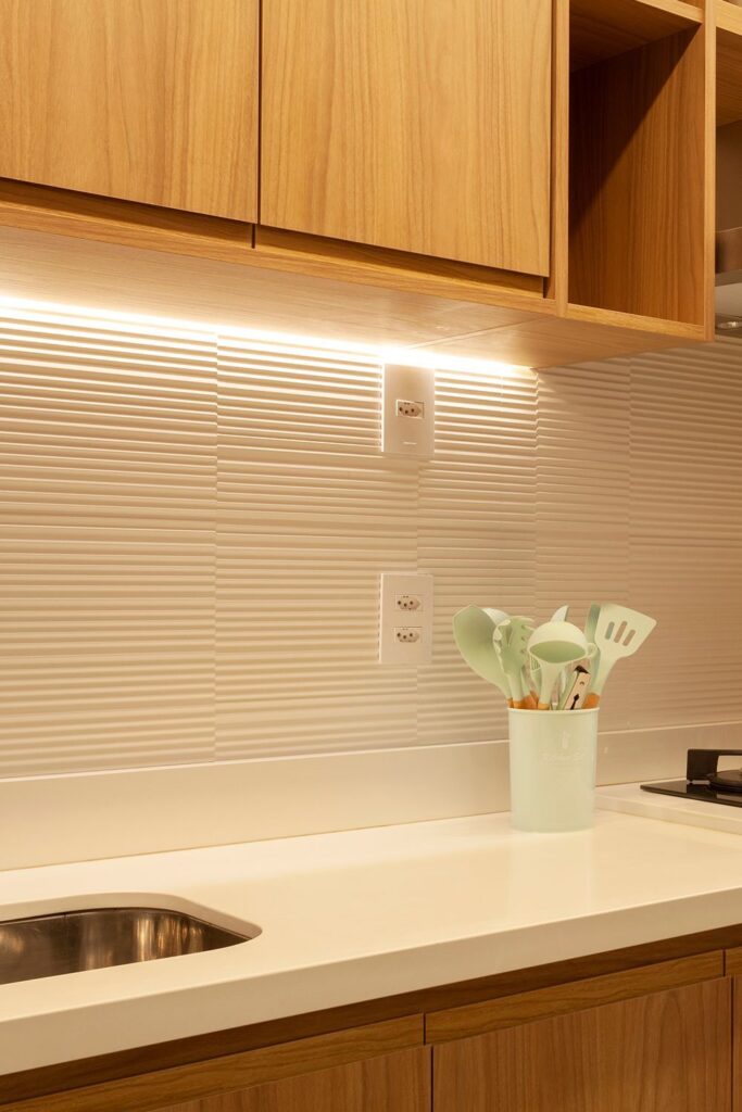 Cozinha quartzo branco